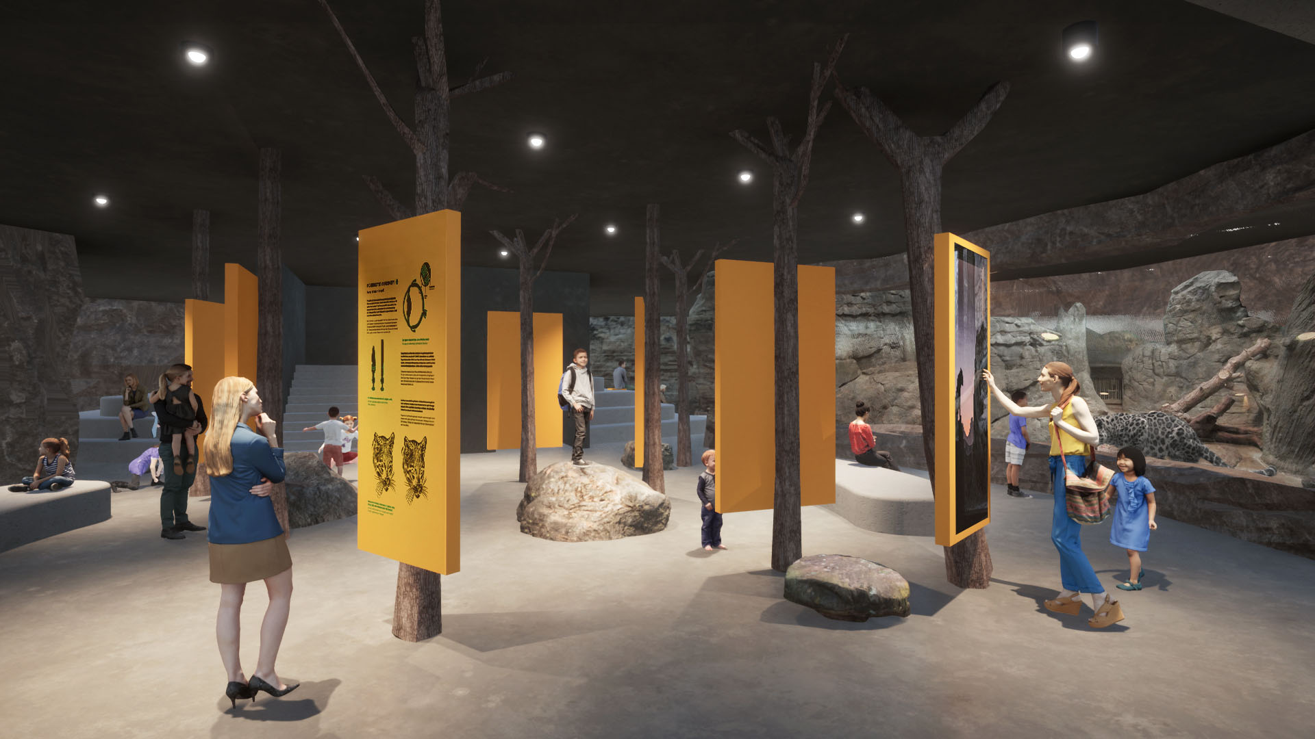 Ausstellung innen Tigergehege